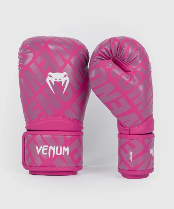 Gants de boxe Venum Contender 1.5 XT pour enfants - Blanc/Rose