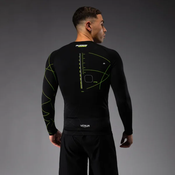 Rashguard Manches Longues Venum Training Camp 4.0 - Noir/Vert fluo
