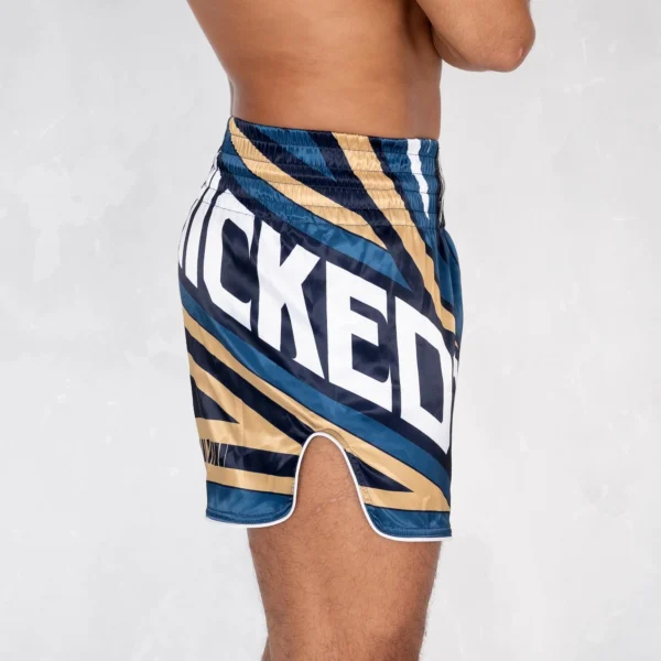Short de Muay Thaï Wicked One Havoc – Navy/Blanc