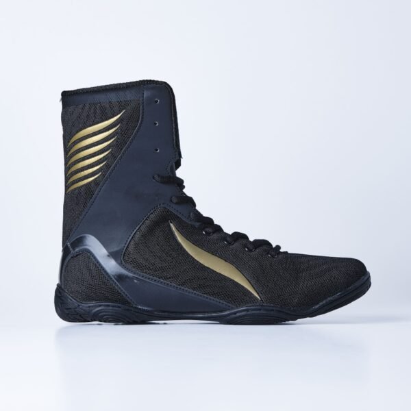Chaussures de Boxe ELION Rapide Noir/Or Réflechissant réflective