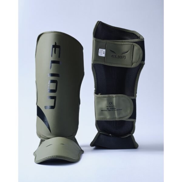Protège tibias ELION EXTRAVAGANT Kaki/Noir