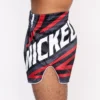Short de Muay Thaï Wicked One District – Gris/Rouge