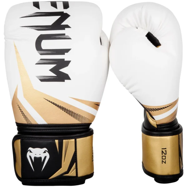 Gants de boxe Venum Challenger 3.0 – Blanc/Noir/Or Gants de boxe Venum Challenger 3.0 – Blanc/Noir/Or