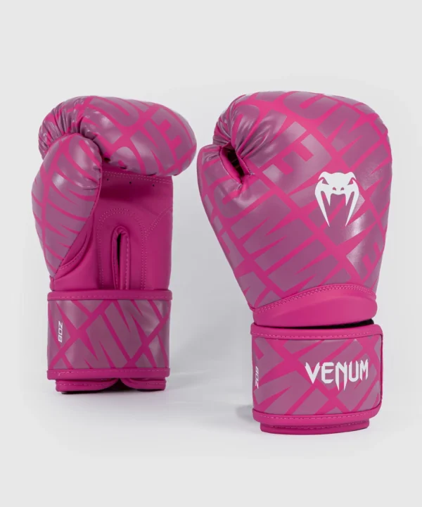 Gants de boxe Venum Contender 1.5 XT pour enfants - Blanc/Rose