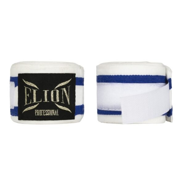 Bandes de boxe ELION 4.5m Blanche-Bleu Bandes de boxe ELION 4.5m Blanche-Bleu